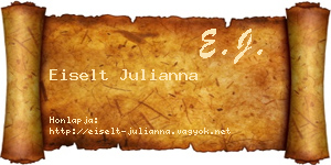 Eiselt Julianna névjegykártya